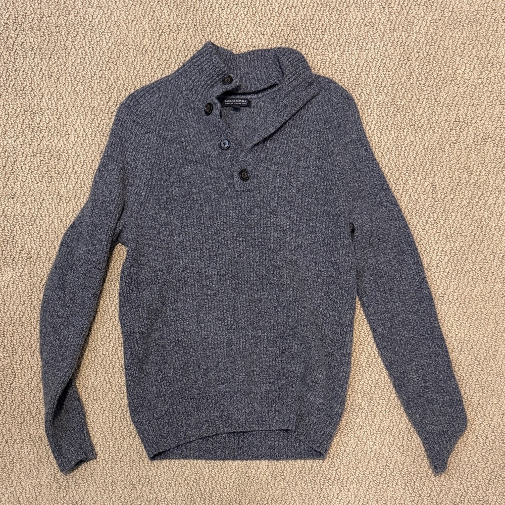 Banana Republic Men's Charcoal Turtleneck Sweater